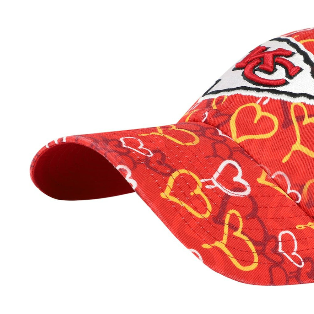 Kansas City Chiefs '47 Girls Preschool Mural Clean Up Adjustable Hat Red | 47 brand