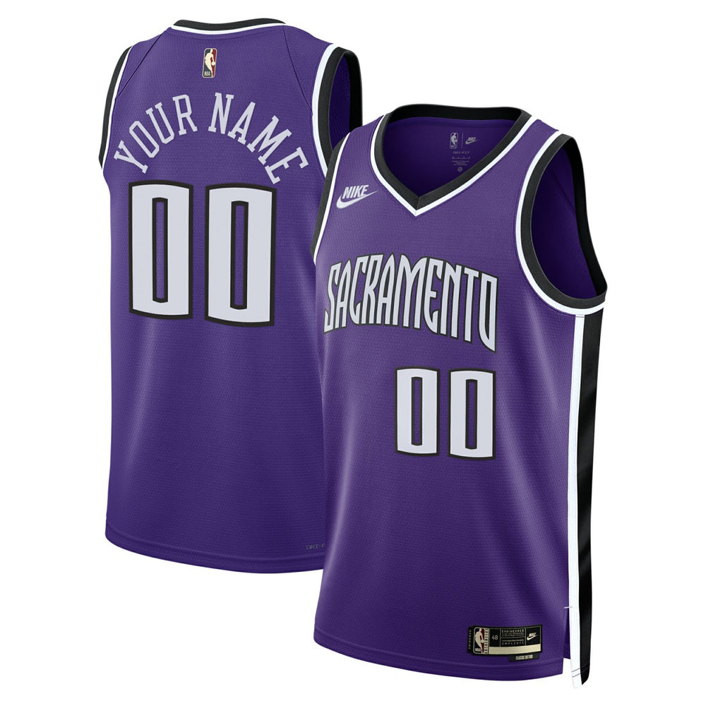 Sacramento Kings Unisex Adult Swingman Custom Jersey Classic Edition Purple - NBA