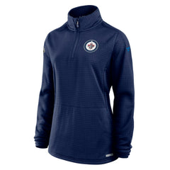 Winnipeg Jets Fanatics Women's Authentic Pro Rink Quarter-Zip Pullover  - Navy - NHL