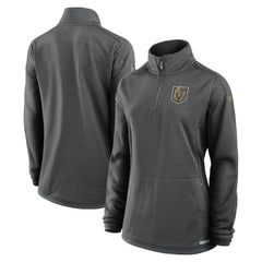 Vegas Golden Knights Fanatics Women's Authentic Pro Rink Quarter-Zip Pullover  - Charcoal - NHL