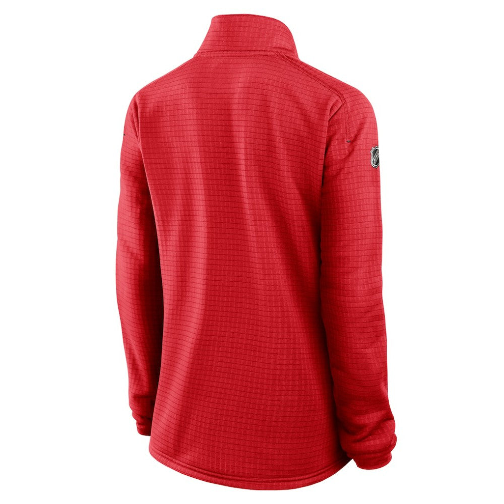 Calgary Flames Fanatics Women's Authentic Pro Rink Quarter-Zip Pullover  - Red - NHL