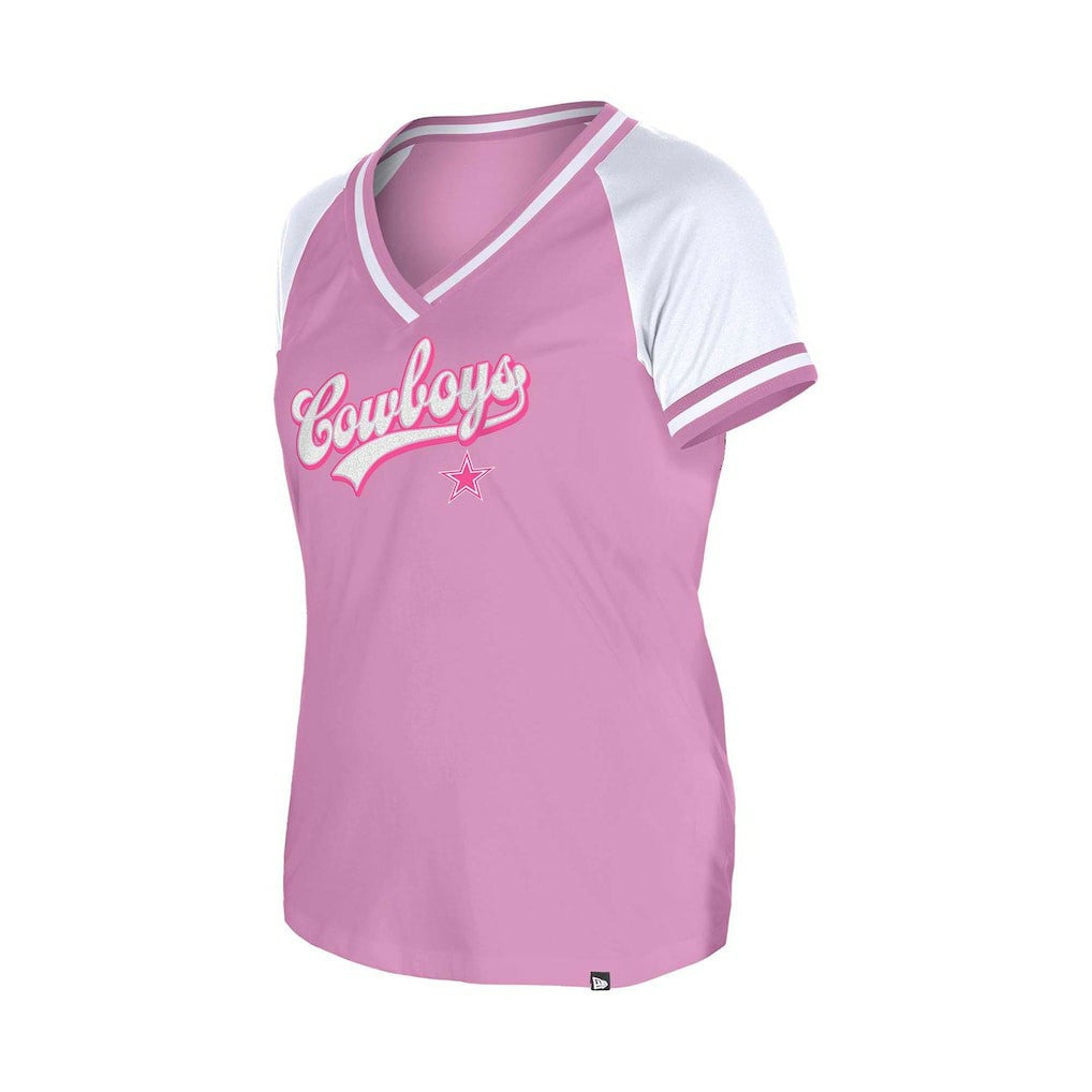 Dallas Cowboys New Era Women's Mommy & Me V-Neck T-Shirt Pink | NFL
