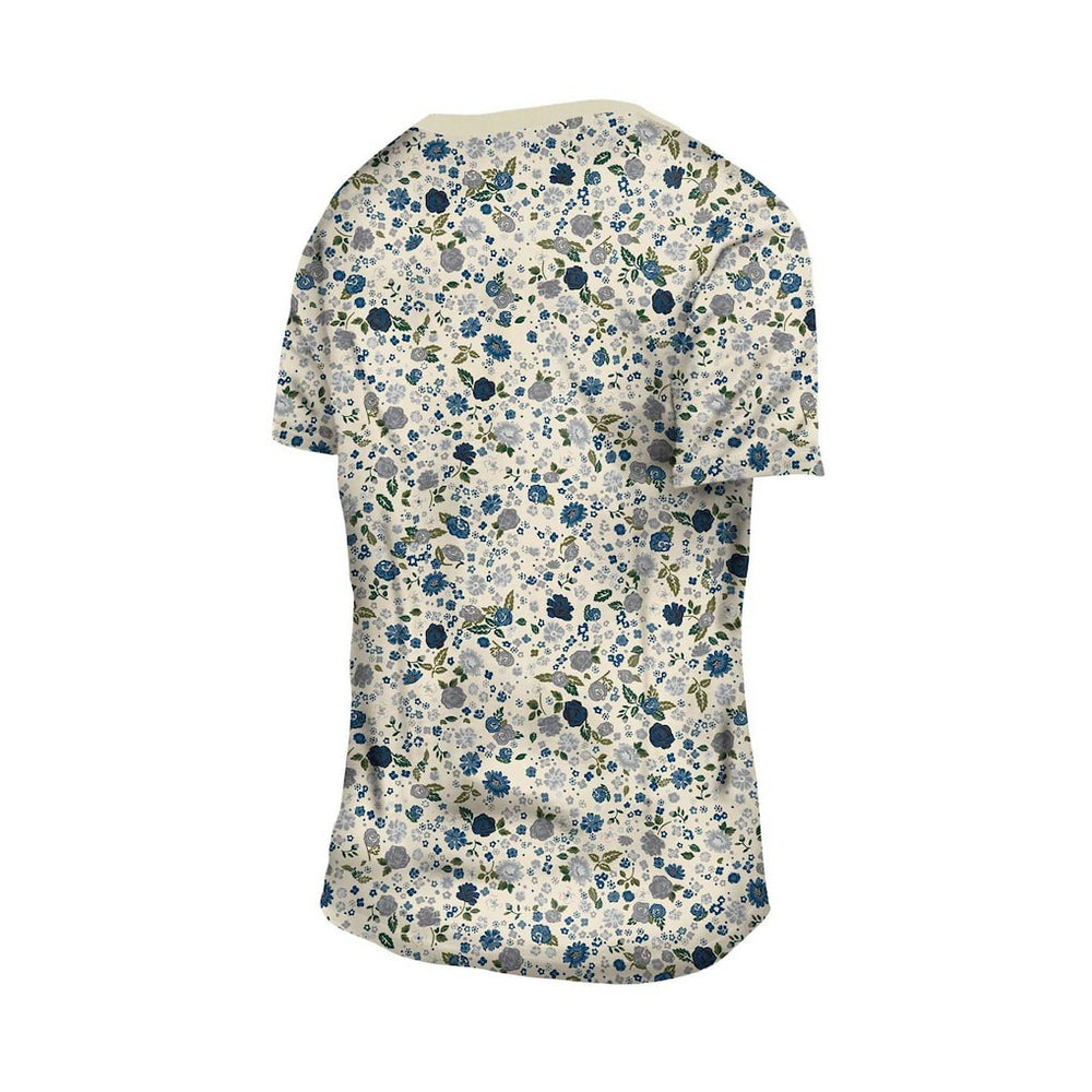 Dallas Cowboys New Era Women's Glam Game Floral Scoop Neck T-Shirt Cream | NFL
