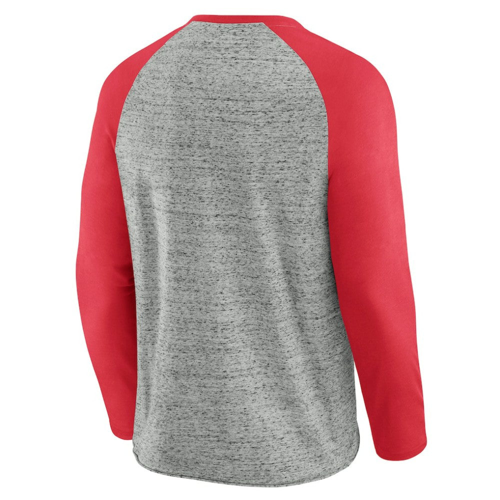 Washington Nationals Darius Rucker Collection by Fanatics Raw Edge Raglan Long Sleeve Baseball T-Shirt - MLB