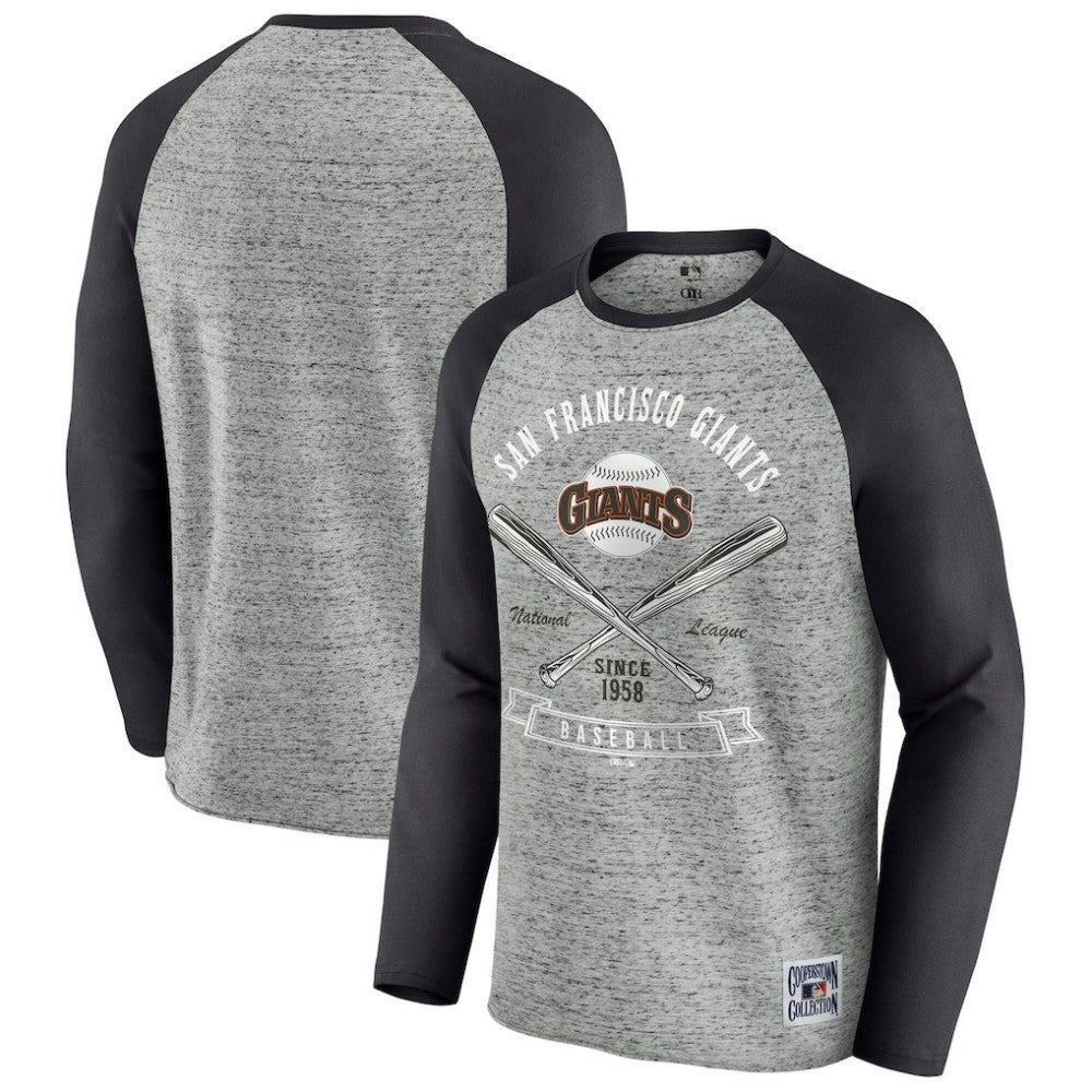 San Francisco Giants Darius Rucker Collection by Fanatics Raw Edge Raglan Long Sleeve Baseball T-Shirt - MLB