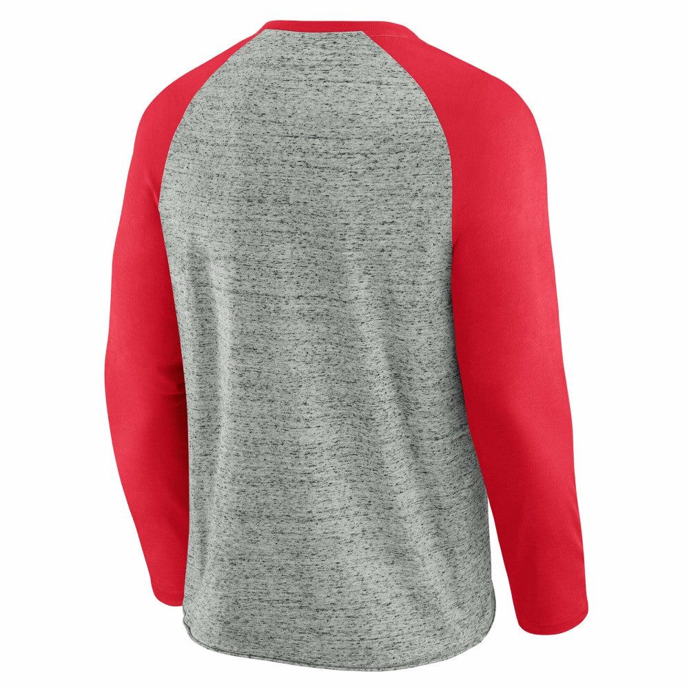 Cincinnati Reds Darius Rucker Collection by Fanatics Raw Edge Raglan Long Sleeve Baseball T-Shirt - MLB