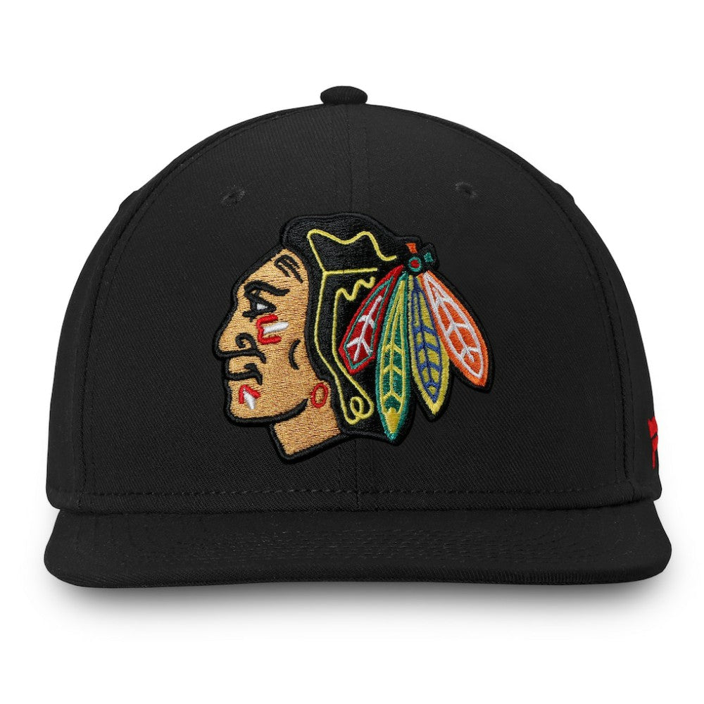 Chicago Blackhawks Fanatics Core Fitted Hat - Black - NHL