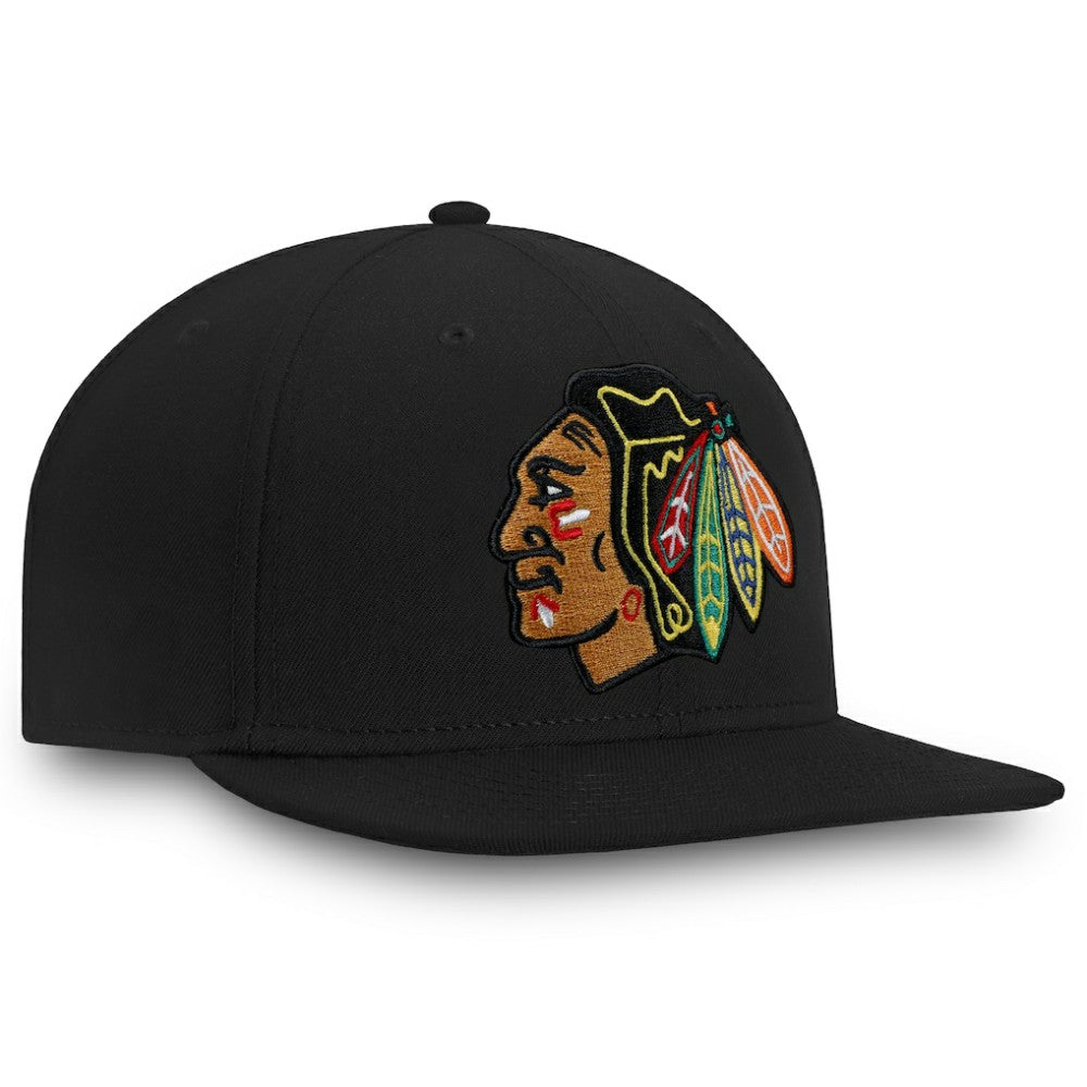Chicago Blackhawks Fanatics Core Fitted Hat - Black - NHL