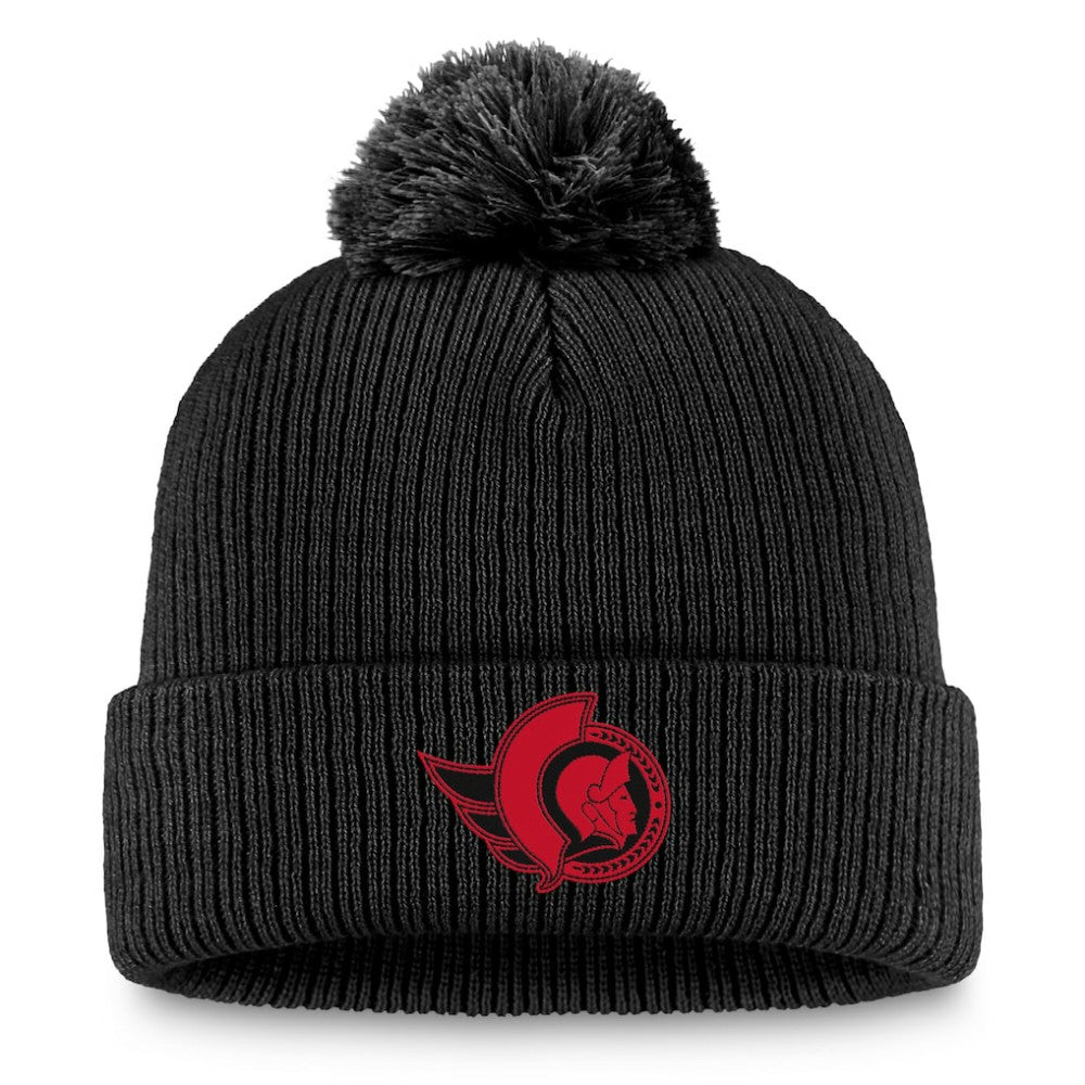Ottawa Senators Fanatics Women's Cuffed Knit Hat with Pom - Black - NHL