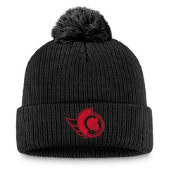 Ottawa Senators Fanatics Women's Cuffed Knit Hat with Pom - Black - NHL