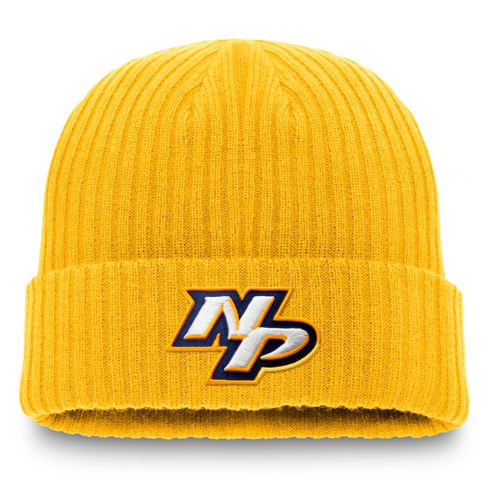 Nashville Predators Fanatics Component Cuffed Knit Hat - Gold - NHL