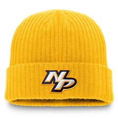 Nashville Predators Fanatics Component Cuffed Knit Hat - Gold - NHL