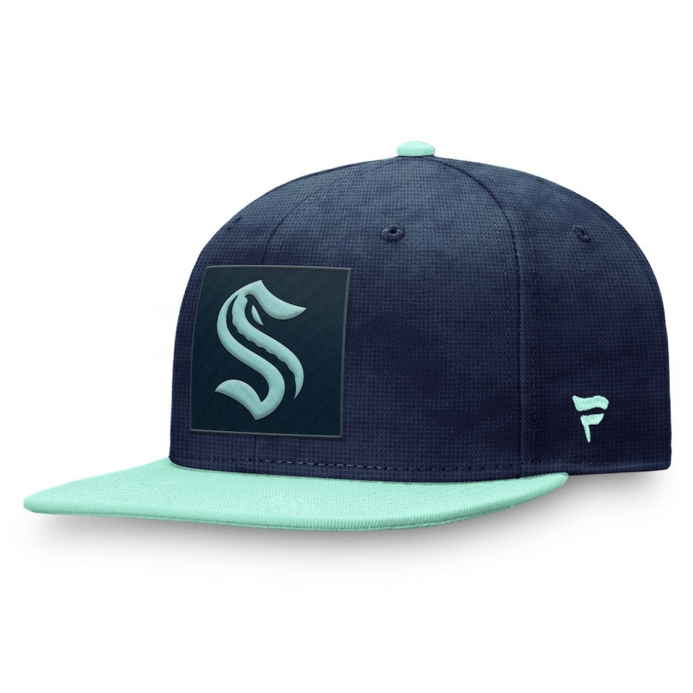 Seattle Kraken Fanatics Authentic Pro Rink Snapback Hat - Deep Sea Blue/Light Blue - NHL