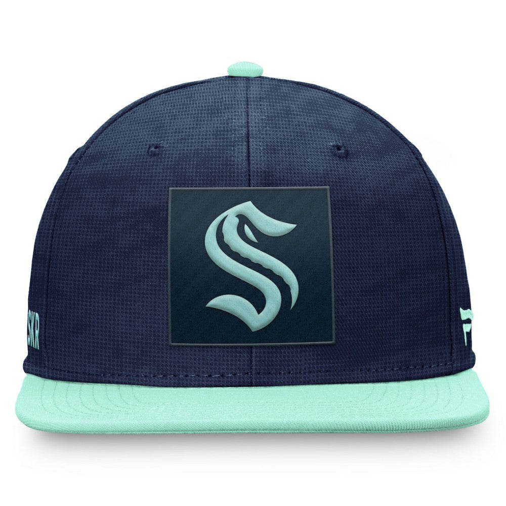 Seattle Kraken Fanatics Authentic Pro Rink Snapback Hat - Deep Sea Blue/Light Blue - NHL