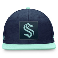 Seattle Kraken Fanatics Authentic Pro Rink Snapback Hat - Deep Sea Blue/Light Blue - NHL