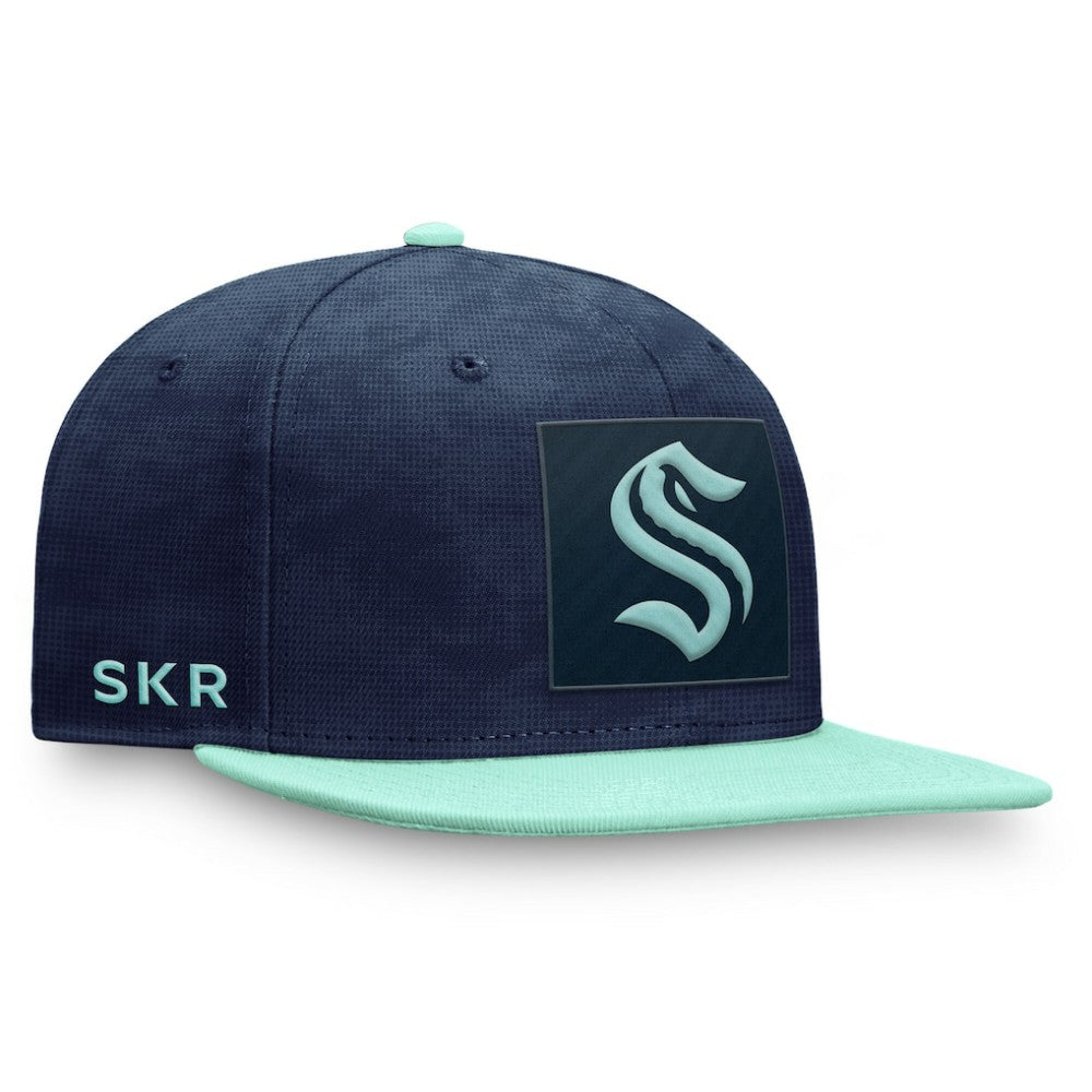 Seattle Kraken Fanatics Authentic Pro Rink Snapback Hat - Deep Sea Blue/Light Blue - NHL