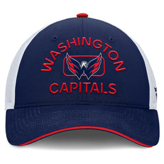 Washington Capitals Fanatics Authentic Pro Rink Adjustable Trucker Hat - Navy/White - NHL