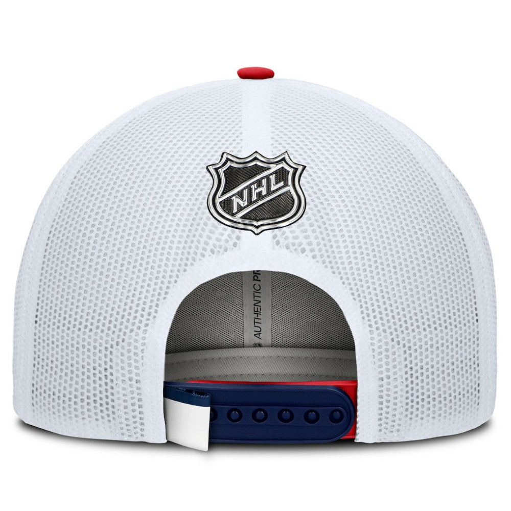 Washington Capitals Fanatics Authentic Pro Rink Adjustable Trucker Hat - Navy/White - NHL