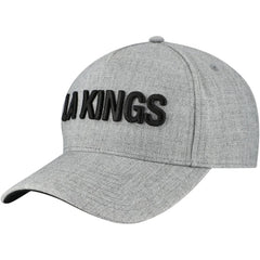 Los Angeles Kings Fanatics Elements A-Frame Leather Strapback Hat - Heather Gray - NHL