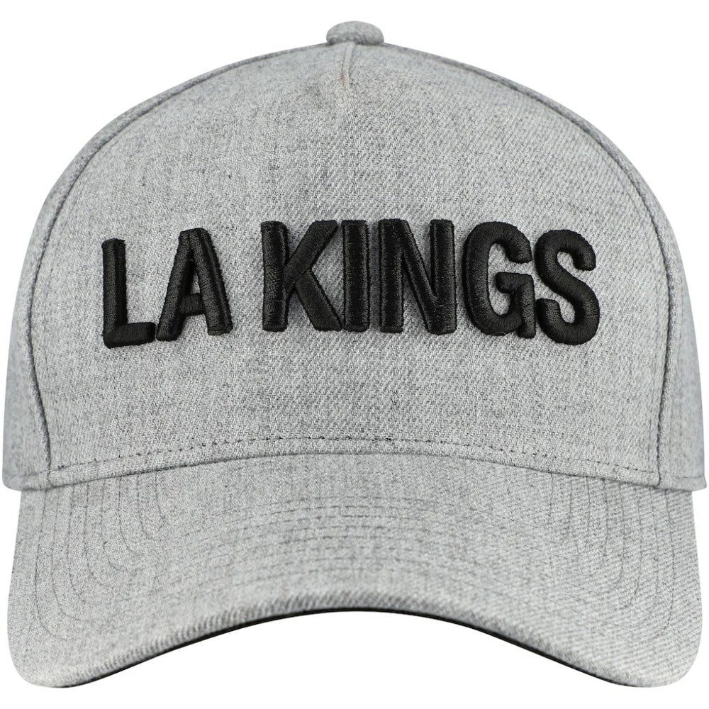 Los Angeles Kings Fanatics Elements A-Frame Leather Strapback Hat - Heather Gray - NHL
