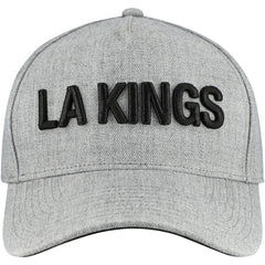 Los Angeles Kings Fanatics Elements A-Frame Leather Strapback Hat - Heather Gray - NHL