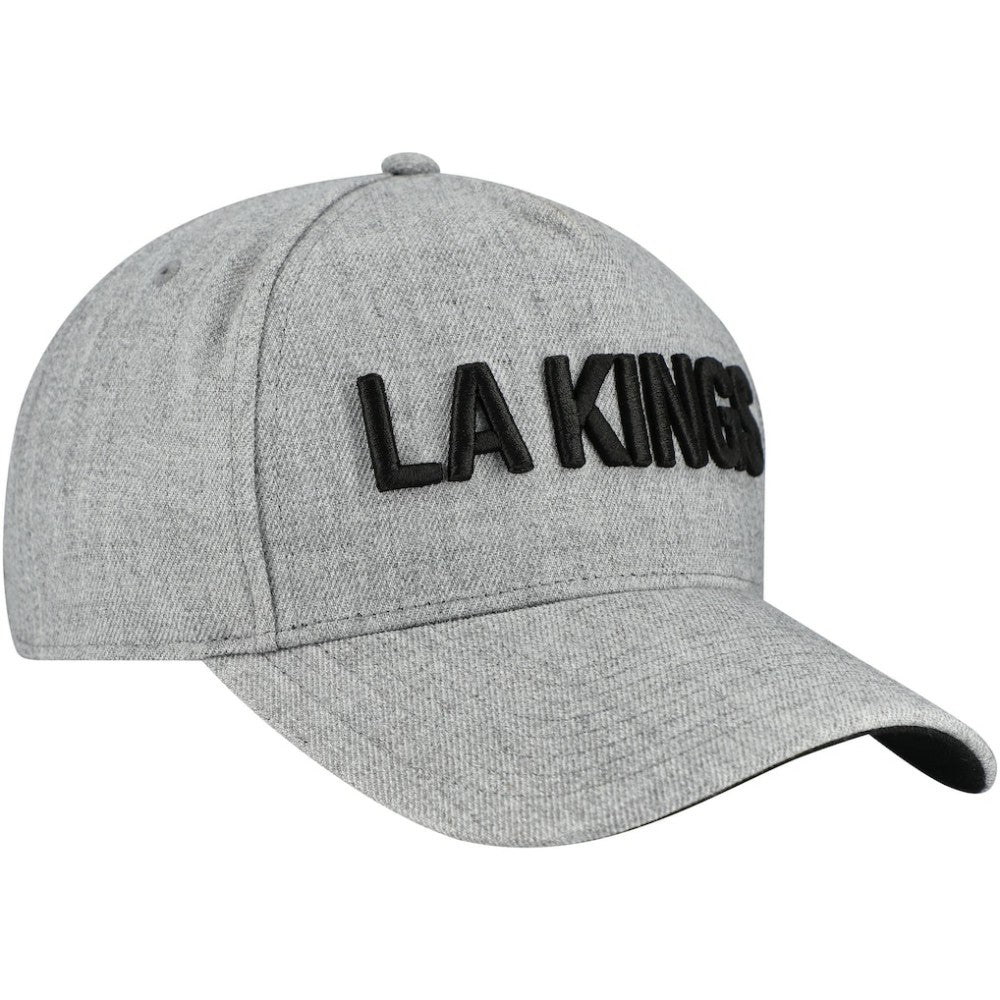 Los Angeles Kings Fanatics Elements A-Frame Leather Strapback Hat - Heather Gray - NHL