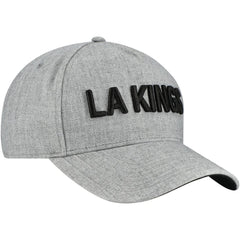 Los Angeles Kings Fanatics Elements A-Frame Leather Strapback Hat - Heather Gray - NHL