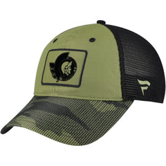 Ottawa Senators Fanatics Military Appreciation Trucker Adjustable Hat - Olive - NHL