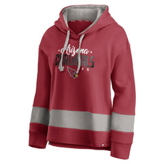 Arizona Cardinals Women's Huddle Up Fundamental Fleece Color Block Pullover Hoodie Cardinal/Gray | Fanatics