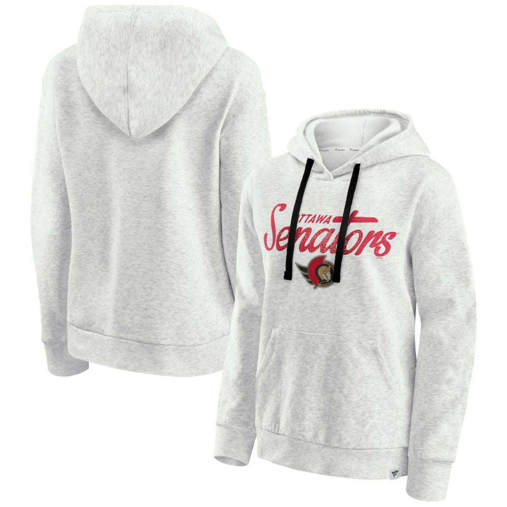 Ottawa Senators Fanatics Women's True Classics Quilted Pullover Hoodie - Oatmeal - NHL