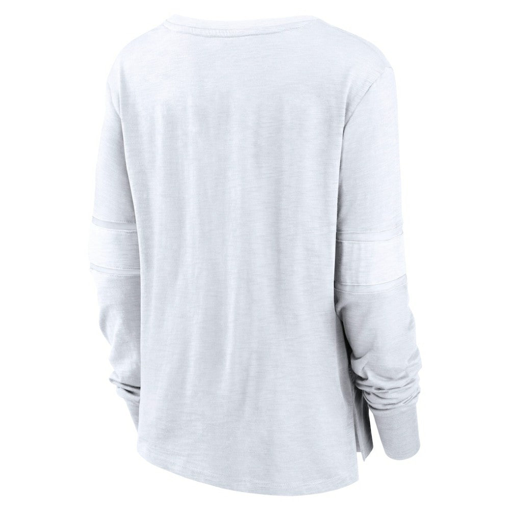 Seattle Kraken Fanatics Women's White Out Lace-Up Fashion Long Sleeve T-Shirt - NHL
