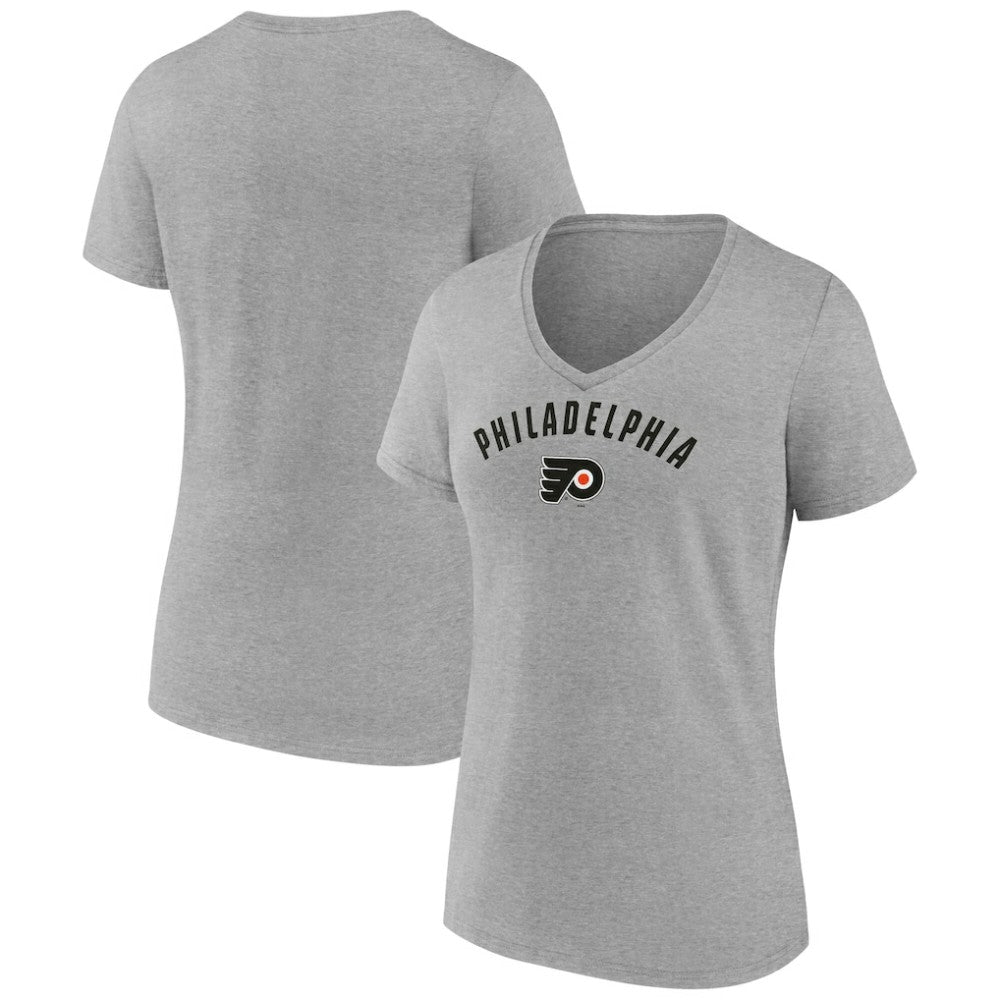 Philadelphia Flyers Fanatics Women's V-Neck T-Shirt - Gray - NHL