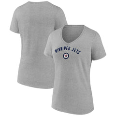 Winnipeg Jets Fanatics Women's V-Neck T-Shirt - Gray - NHL