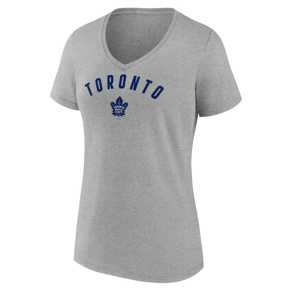 Toronto Maple Leafs Fanatics Women's V-Neck T-Shirt - Gray - NHL