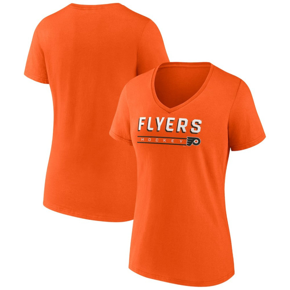 Philadelphia Flyers Fanatics Women's V-Neck T-Shirt - Orange - NHL