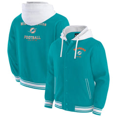 Miami Dolphins Darius Rucker Collection Full-Snap Hoodie Jacket Aqua | Fanatics