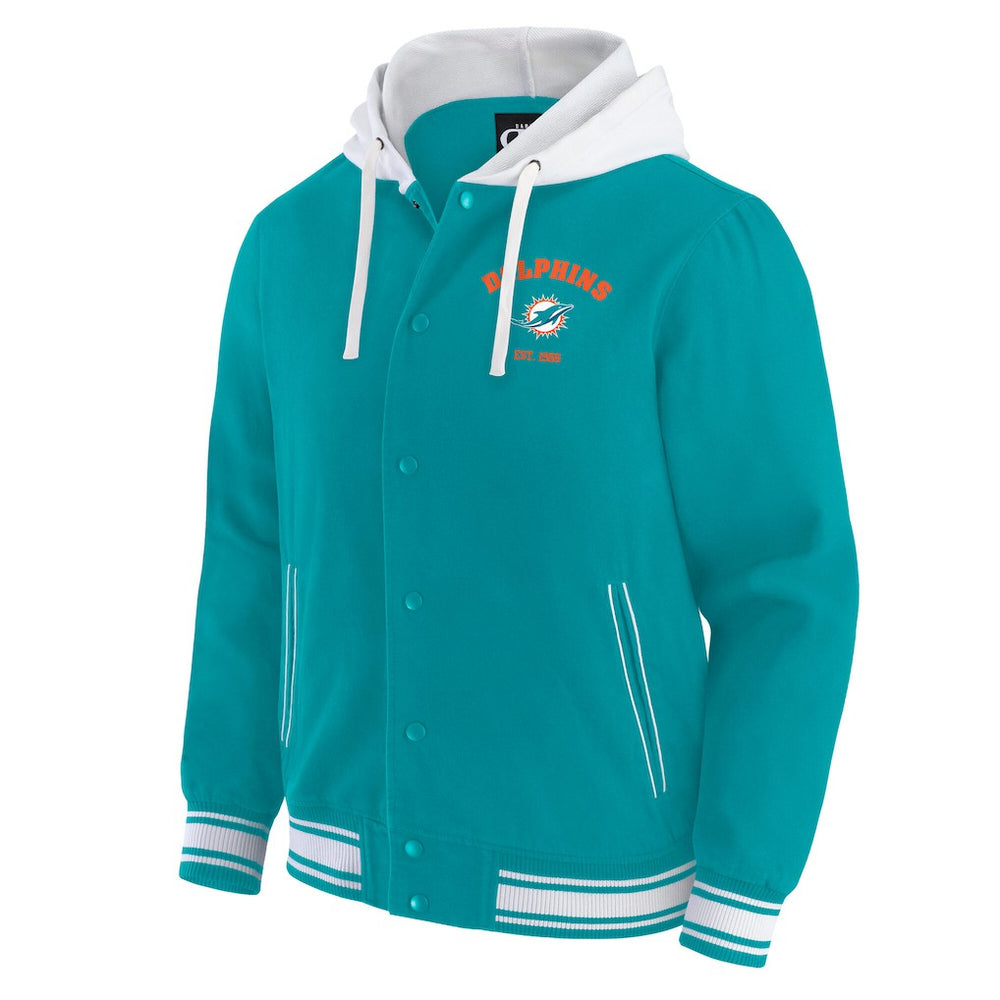 Miami Dolphins Darius Rucker Collection Full-Snap Hoodie Jacket Aqua | Fanatics