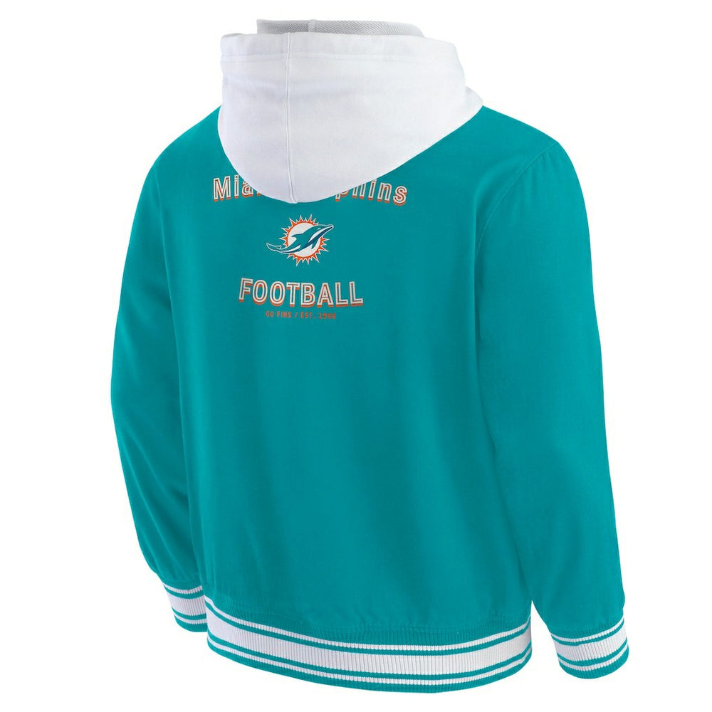 Miami Dolphins Darius Rucker Collection Full-Snap Hoodie Jacket Aqua | Fanatics