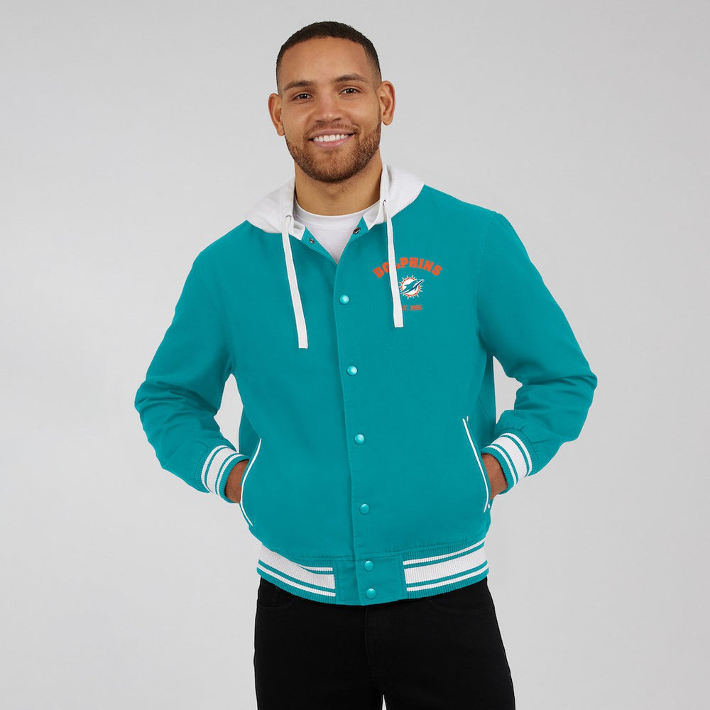 Miami Dolphins Darius Rucker Collection Full-Snap Hoodie Jacket Aqua | Fanatics