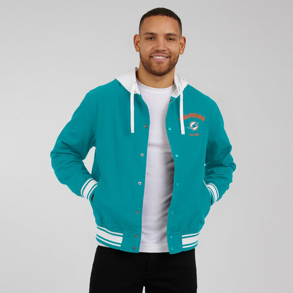 Miami Dolphins Darius Rucker Collection Full-Snap Hoodie Jacket Aqua | Fanatics