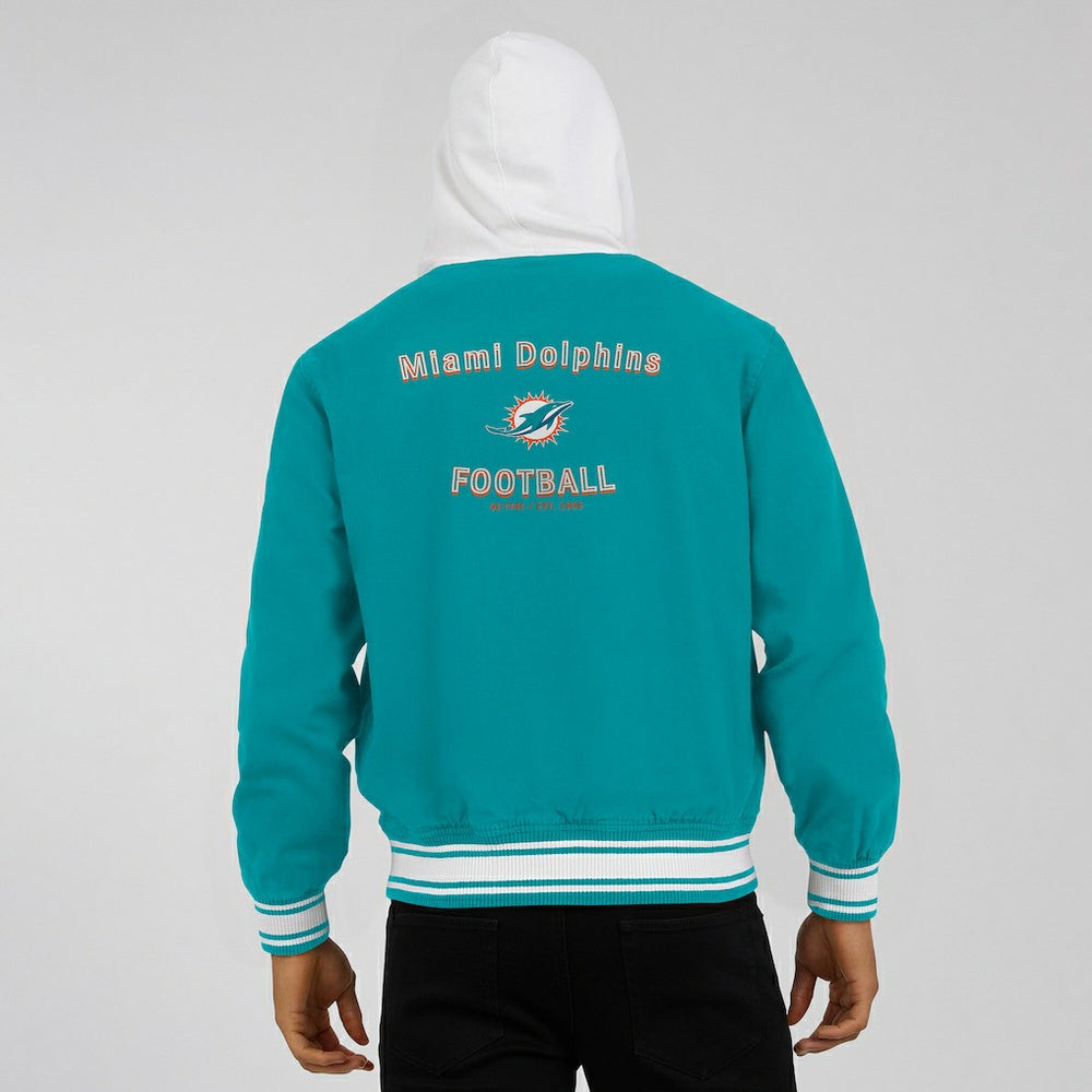 Miami Dolphins Darius Rucker Collection Full-Snap Hoodie Jacket Aqua | Fanatics