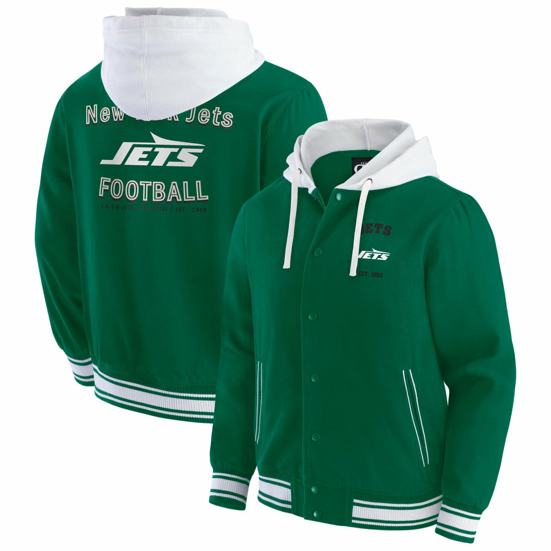 New York Jets Darius Rucker Collection Full-Snap Hoodie Jacket Green | Fanatics