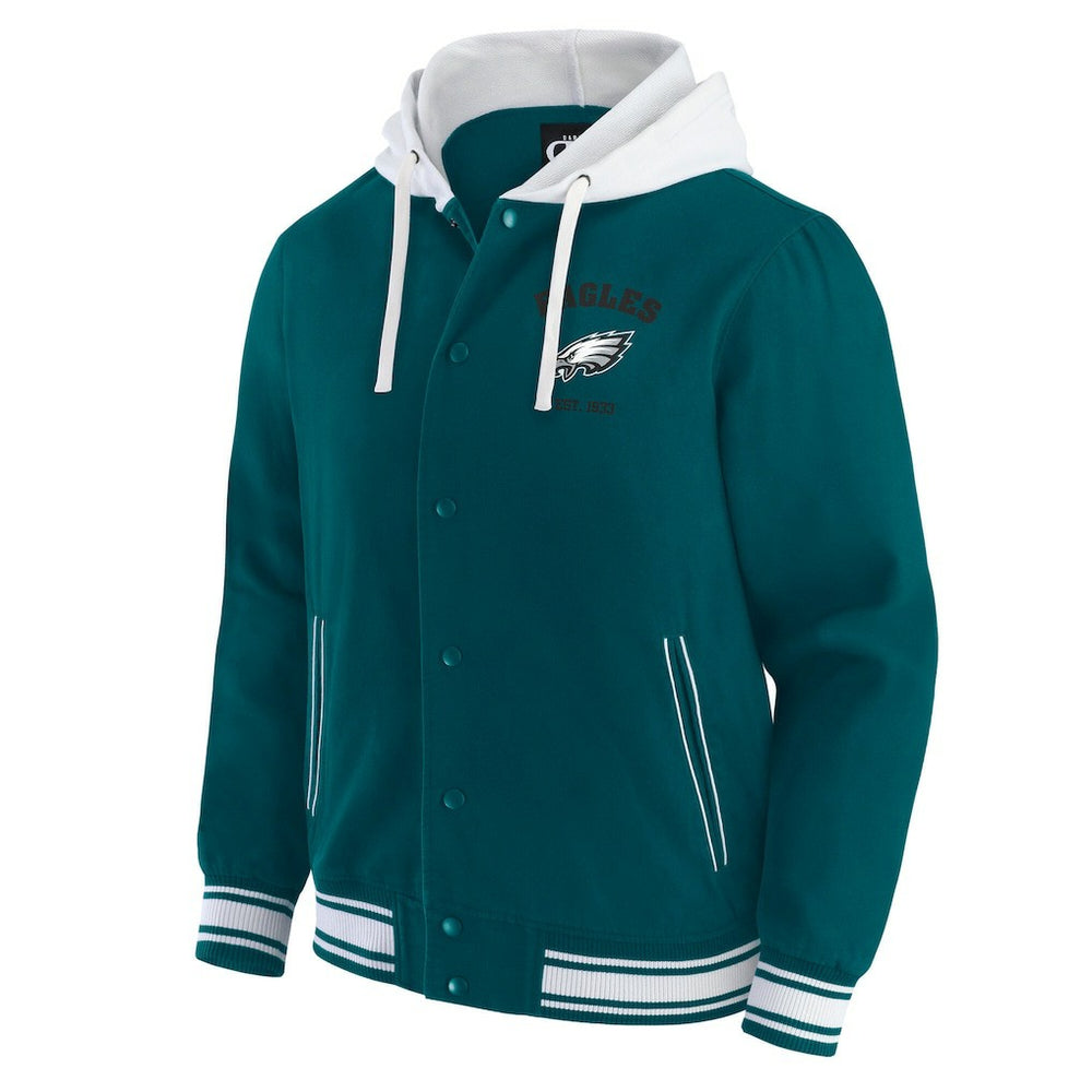 Philadelphia Eagles Darius Rucker Collection Full-Snap Hoodie Jacket Midnight Green | Fanatics
