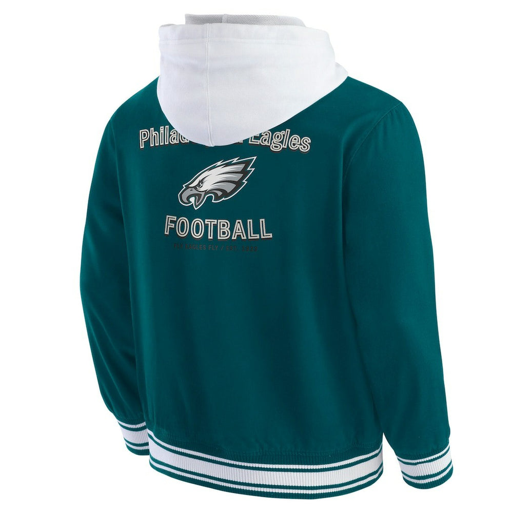 Philadelphia Eagles Darius Rucker Collection Full-Snap Hoodie Jacket Midnight Green | Fanatics