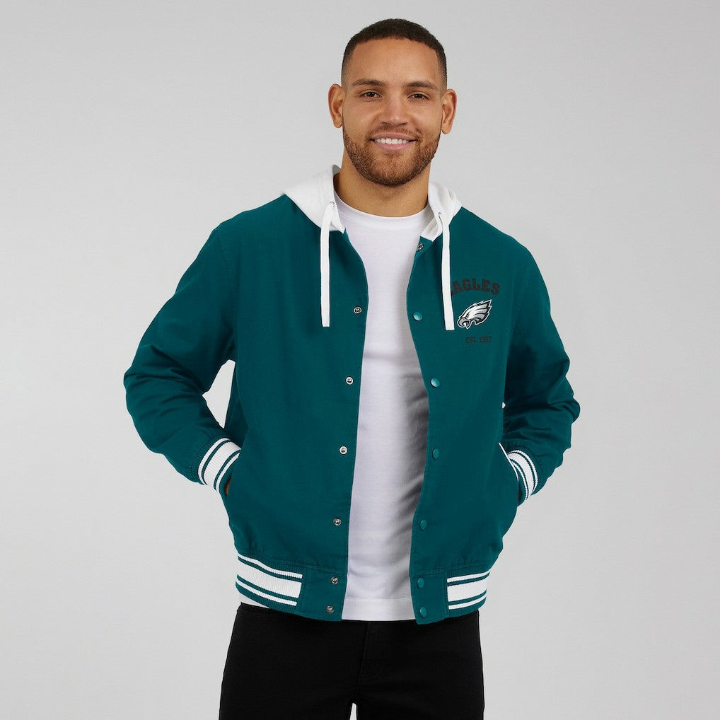 Philadelphia Eagles Darius Rucker Collection Full-Snap Hoodie Jacket Midnight Green | Fanatics