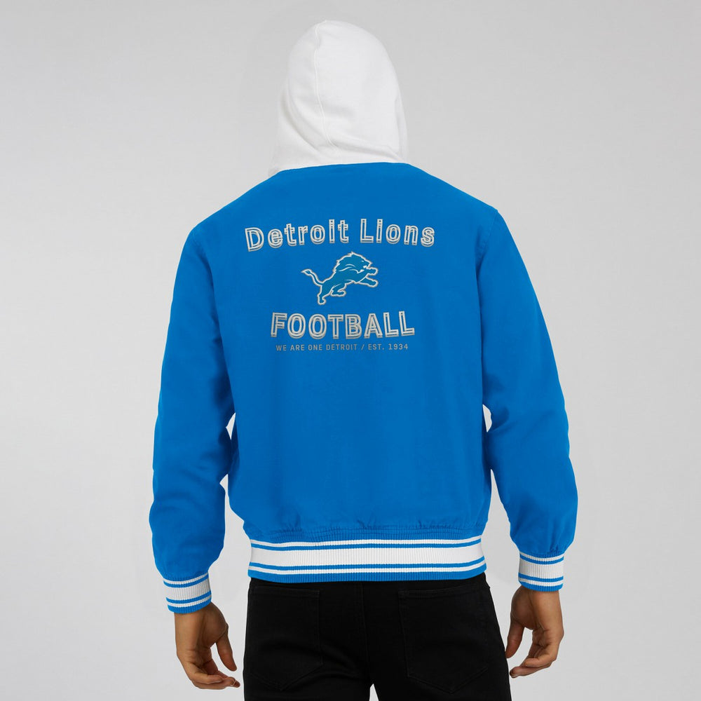 Detroit Lions Darius Rucker Collection Full-Snap Hoodie Jacket Blue | Fanatics