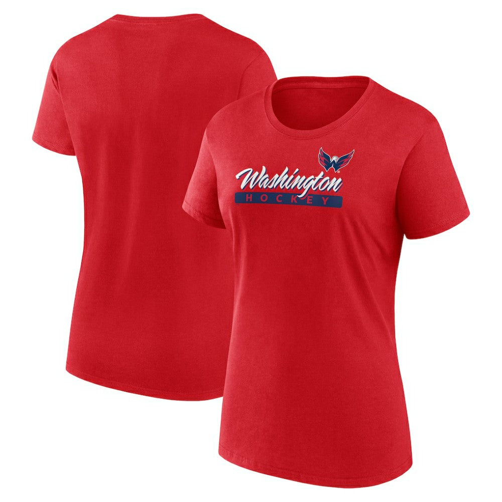 Washington Capitals Fanatics Women's Risk Cotton T-Shirt - Red - NHL