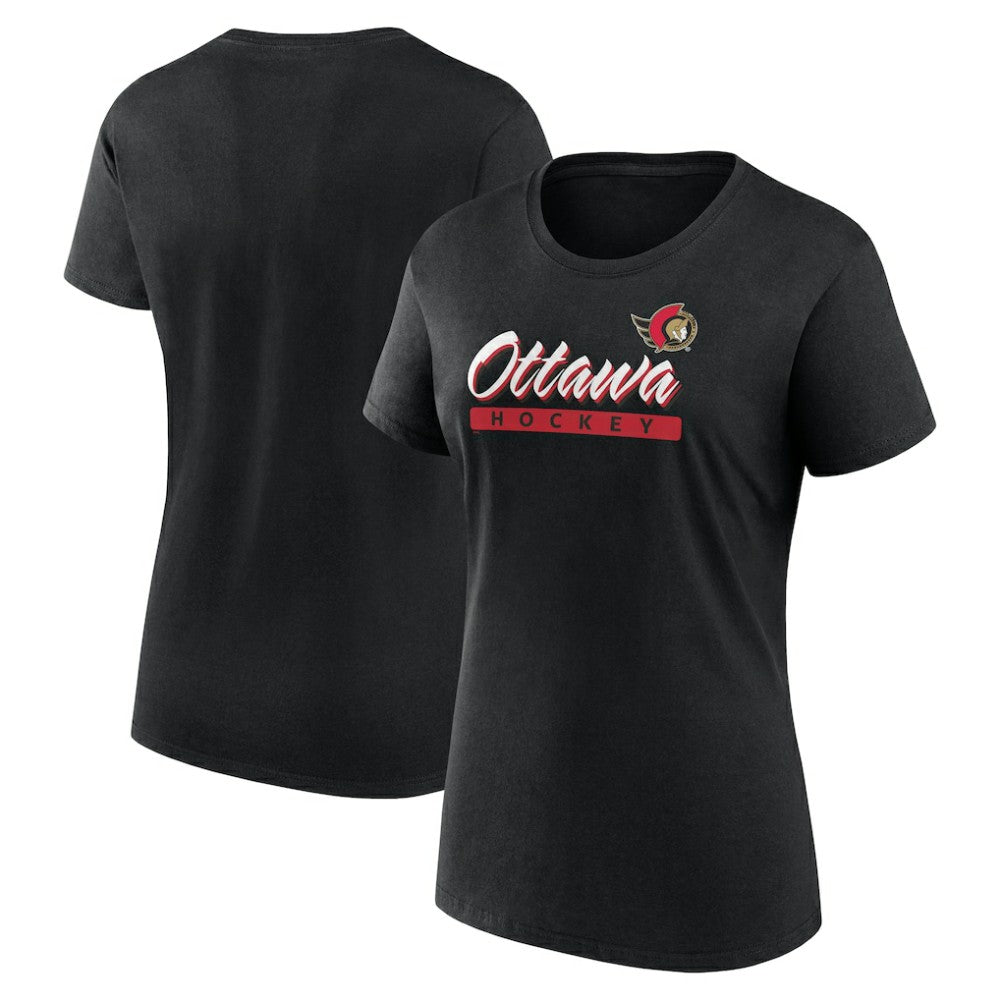 Ottawa Senators Fanatics Women's Risk Cotton T-Shirt - Black - NHL