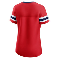 Washington Capitals Fanatics Women's Iconic Athena Lace-Up T-Shirt - Red - NHL