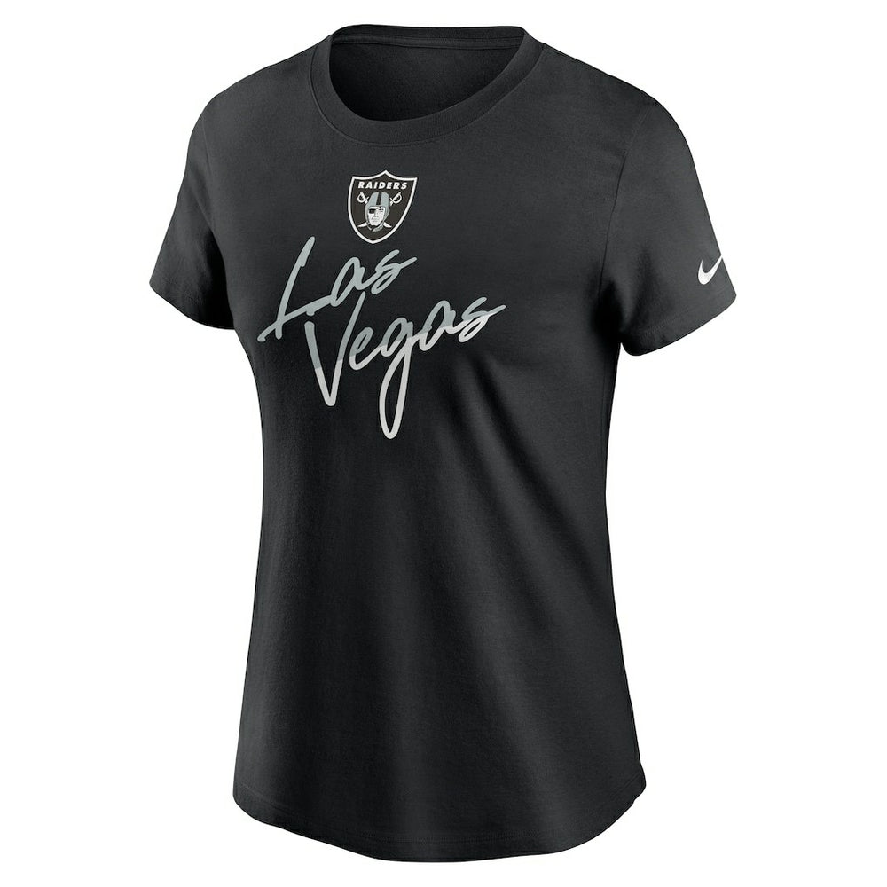 Las Vegas Raiders Women's Team City Roll T-Shirt Black | Nike for Sale